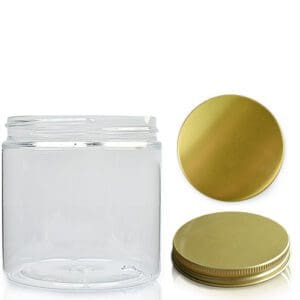 200ml Wide Neck Screw Top Jar With Gold Cap
