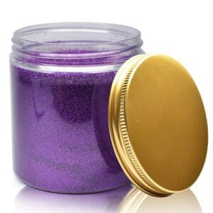 250ml Plastic Craft Jar With Gold Cap