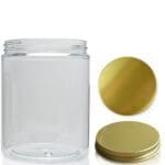 300ml Wide Neck Screw Top Jar With Gold Cap