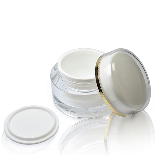 30ml Plastic Cosmetic Jar With Shive And Lid