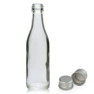 50ml Clear Glass Miniature Bottle With Aluminium Cap