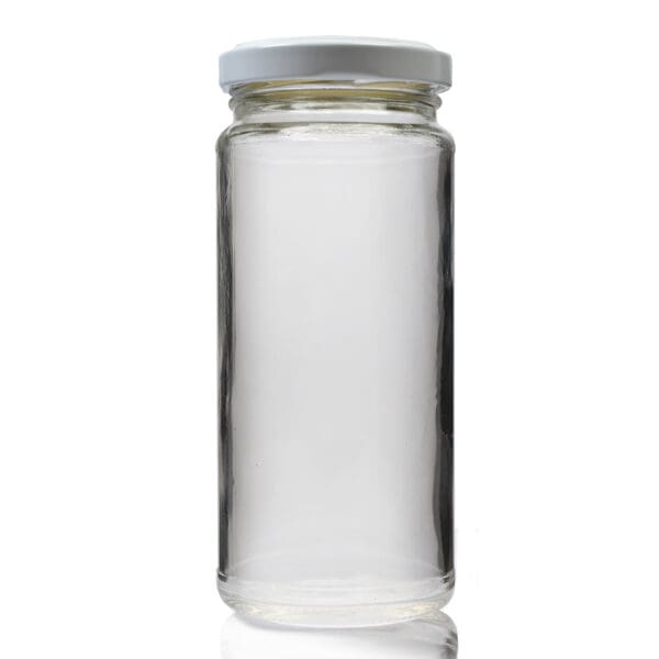 8oz Clear Glass Storage Jar With Twist-Off Lid