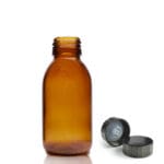 100ml Amber syrup bottle with cap