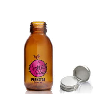 100ml Amber Cocktail bottle with cap