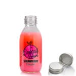 125ml Clear Glass Syrup Bottle With Aluminium Cap