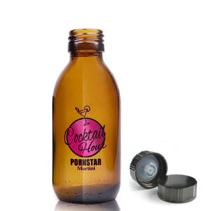 150ml Amber Glass Cocktail Bottle With Urea Polycone Cap