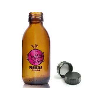 150ml Amber Glass Cocktail Bottle With screw Cap