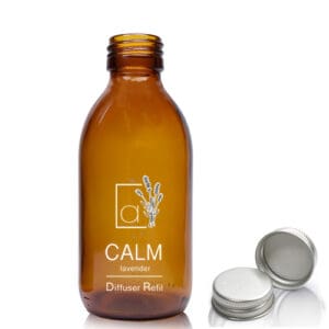 200ml Amber Glass Diffuser Bottle With Aluminium Cap