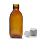 200ml Amber Glass Sirop Bottle With TE Cap & Pourer Insert