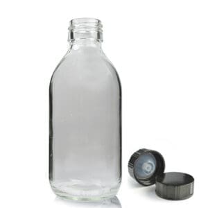 200ml Clear Glass Medicine Bottle With Polycone Cap