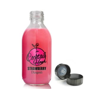 200ml Clear Glass Syrup Bottle With Screw Cap