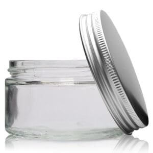 200ml Clear Glass Cuban Jar With Aluminium Cap
