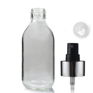 200ml Clear Glass Medicine Bottle With Luxury Atomiser Spray