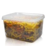 2100ml Clear Plastic Food Container With Tamper Evident Lid
