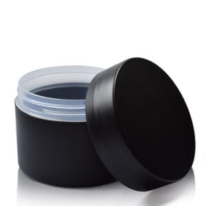 250ml Black Cosmetic Jar With Lid