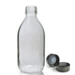 250ml Clear Glass Syrup Bottle with screw cap