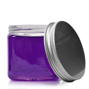 250ml Square Plastic Slime Jar With Aluminium Cap