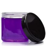 250ml Square Plastic Craft Jar With Screw Lid