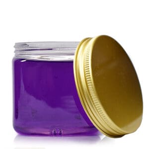 250ml Square Plastic Slime Jar With Gold Cap