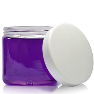 250ml Square Plastic Craft Jar With Screw Lid