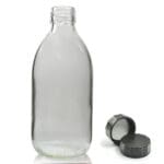 300ml Clear Glass Syrup Bottle With PP Screw Cap