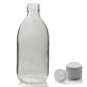 300ml Clear Glass Syrup Bottle with pourer