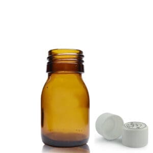 30ml Amber Glass Medicine Bottle With Medilock Cap