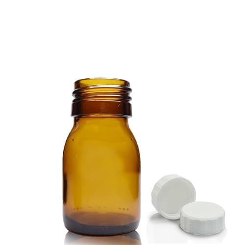 30ml Amber Glass Medicine Bottle With Screw Cap