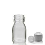 30ml Clear Glass Syrup Bottle & Tamper Evident Cap