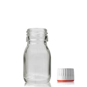 30ml Clear Glass Syrup Bottle With cap