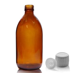 500ml Amber Glass Syrup Bottle With Tamper Evident Cap