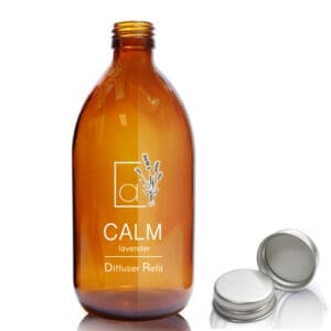 500ml Amber GlassDiffuser Bottle With Aluminium Cap