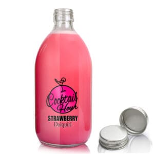 500ml Clear Glass Cocktail Bottle With Screw Cap