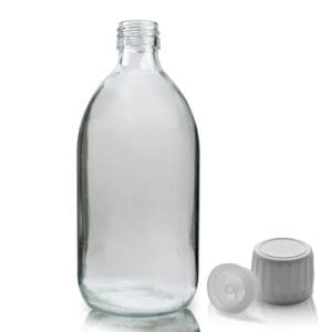 500ml Clear Glass Syrup Bottle With Tamper Evident Cap