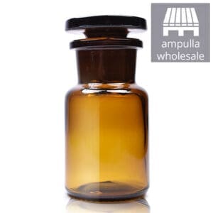 50ml Amber Glass Apothecary Diffuser Bottle With Glass Stopper