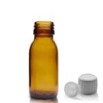 60ml Amber Glass Sirop Bottle With TE Cap & Pourer Insert