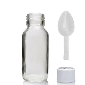 60ml Clear Glass Syrup Bottle With Medilock Cap