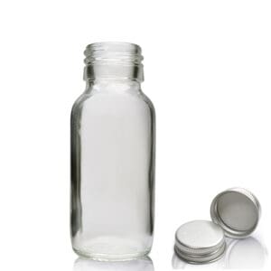 60ml Clear Glass Medicine Bottle With Aluminium Cap