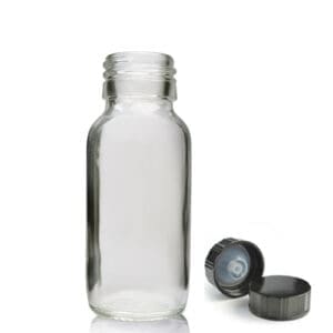60ml Clear Glass Medicine Bottle With Urea Polycone Cap