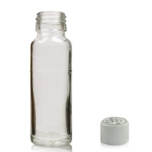 73ml Clear Glass Bottle With White CR Cap
