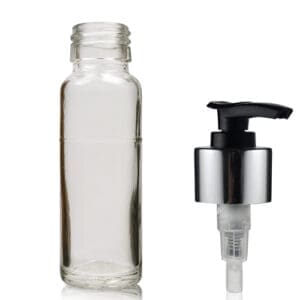 73ml Glass bottle with silver pump