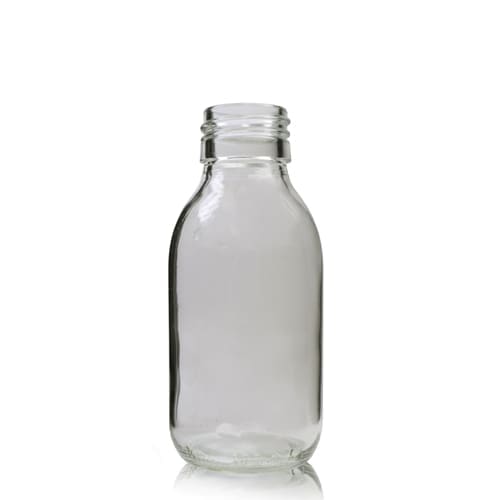 100ml Clear Glass Syrup Bottle & PP Screw Cap - Ampulla Ltd
