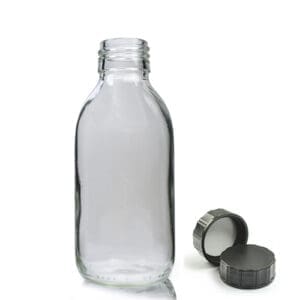 150ml Clear Glass Syrup Bottle With Screw Cap