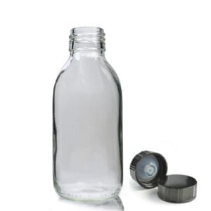 150ml Clear Glass Syrup Bottle With Polycone Cap