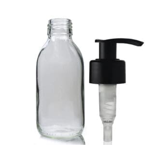 150ml Clear Glass Medicine Bottle With Lotion Pump