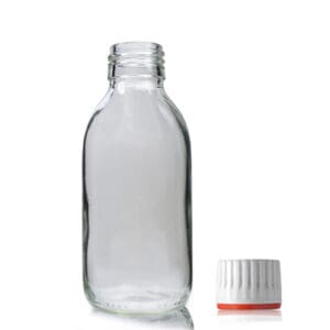 150ml Glass Sirop Bottle with red band