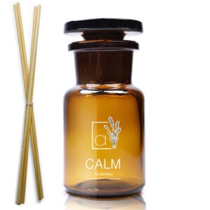 50ml Amber Glass Apothecary Diffuser Bottle With Reeds