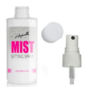 100ml White PET Plastic Bottle & White Atomiser Spray