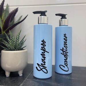 250ml Baby Blue Shampoo & Conditioner Bottle Set