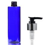 250ml Cobalt Blue PET Plastic Bottle With Lotion Pump